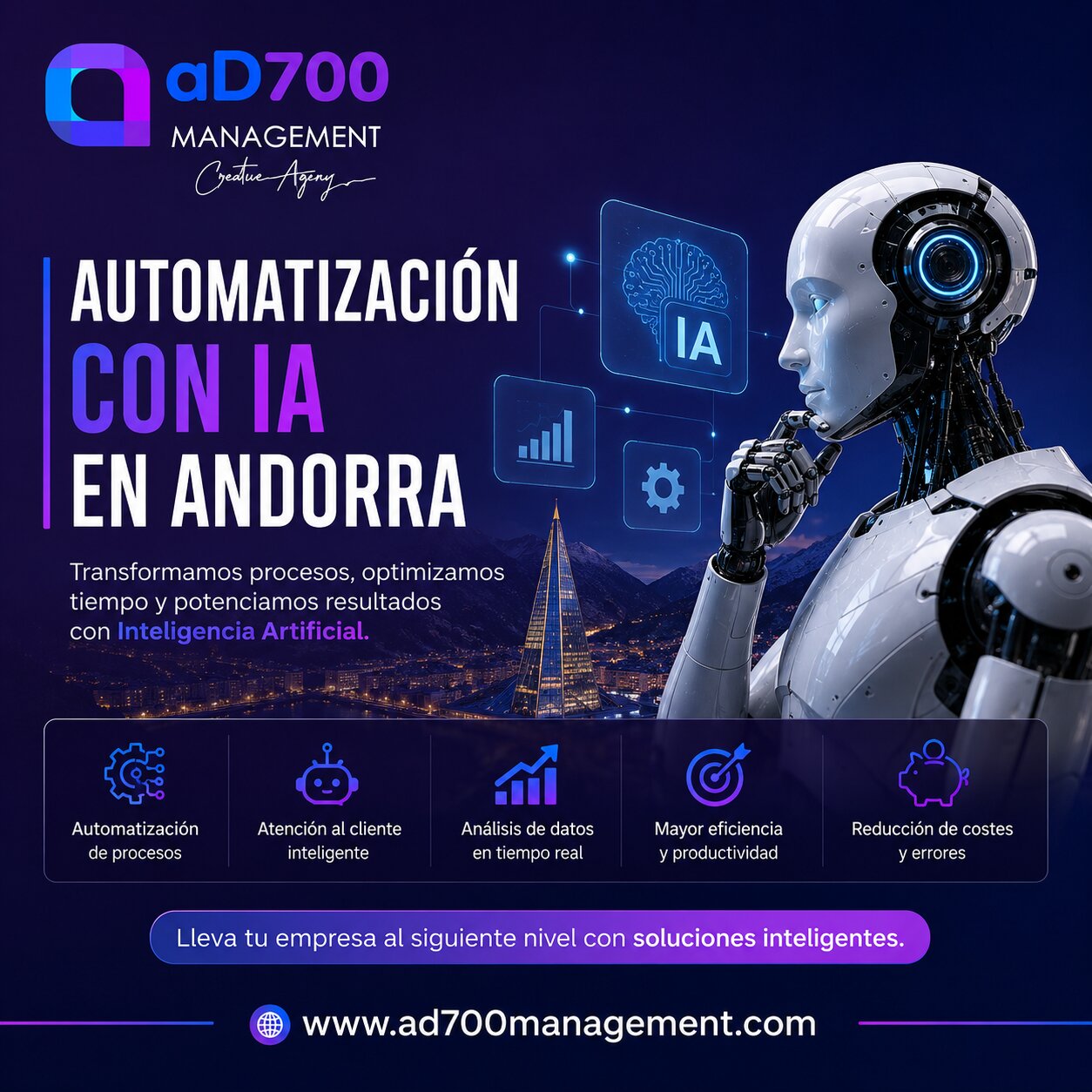 Ad700 Management: expertos en Automatización con IA en Andorra